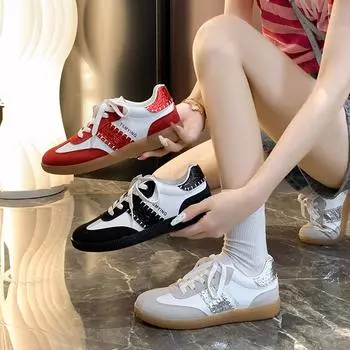 Женские туфли на плоской подошве, модные, мягкие, нескользящие, повседневные, женские, роскошные, многоцелевые, кожаные, размер плюс 43 35