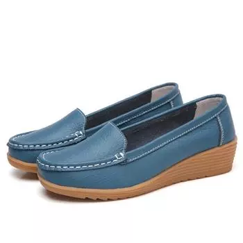 Женские туфли на плоской подошве, модные, на танкетке, мягкие, женские туфли, слипоны, женские мокасины, ретро, большие размеры, Tenis Feminino 41