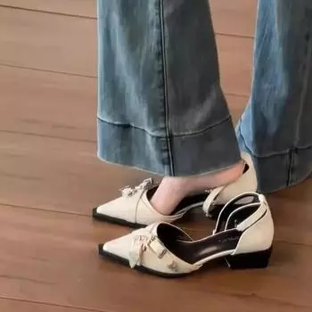 Женские туфли на плоской подошве, модные повседневные туфли с острым носком, женские весенние новые туфли на плоской подошве, женские модные туфли-лоферы без застежек, элегантные туфли-лодочки 35 бежевый
