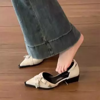 Женские туфли на плоской подошве, модные повседневные туфли с острым носком, женские весенние новые туфли на плоской подошве, женские модные туфли-лоферы без застежек, элегантные туфли-лодочки 35 бежевый