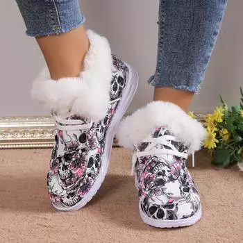 Женские туфли на плоской подошве, модные, удобные, легкие, мягкие, короткие, зимние, теплые, короткие, плюшевые, кроссовки, женские, дизайнерские, без застежек, туфли на плоской подошве 36