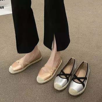 Женские туфли на плоской подошве, мягкие, нескользящие, повседневные туфли, женские туфли для рыбалки, мокасины с перекрестными шнурками, новая обувь Мэри Джейн на весну и осень 35