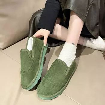 Женские туфли на плоской подошве на осень-зиму, повседневные хлопковые туфли, теплые, удобные, женские, больших размеров 35-44, зимние ботинки, нескользящие, женские туфли 35 серый
