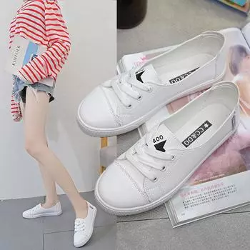 Женские туфли на плоской подошве, новые легкие белые туфли, женская тканевая обувь для отдыха, корейские женские мягкие дышащие туфли Zapatos Para Mujeres 35