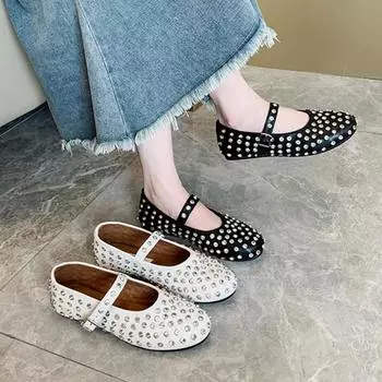 Женские туфли на плоской подошве, новые летние женские кроссовки с круглым носком, дышащие и удобные женские туфли Мэри Джейн, Zapatos De Mujer 35