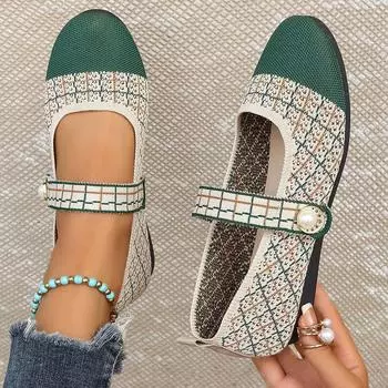 Женские туфли на плоской подошве, новые модные нескользящие мокасины с круглым носком для женщин, однотонные сетчатые кроссовки с закрытым носком для женщин 36 небесно-голубой