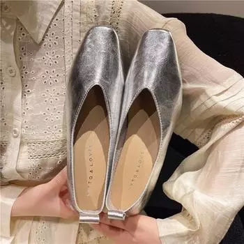Женские туфли на плоской подошве, новые роскошные туфли с квадратным носком, элегантные туфли Мэри Джейн для женщин, легкие кроссовки для отдыха на открытом воздухе для женщин 35