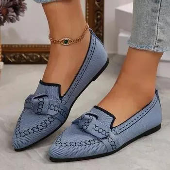 Женские туфли на плоской подошве, новые женские дышащие удобные повседневные туфли с острым носком для ходьбы, легкие весенние туфли для женщин 36 коричневый