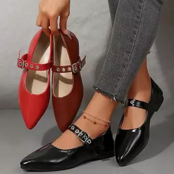Женские туфли на плоской подошве, осенние туфли с заостренным носком, балетки, новые осенние туфли в стиле ретро класса люкс, Zapatos De Mujer 36