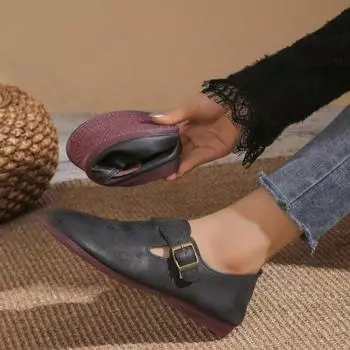 Женские туфли на плоской подошве, повседневные, модные, универсальные, удобные туфли Мэри Джейн для женщин, весенние и осенние модные кроссовки для женщин 36 чёрный