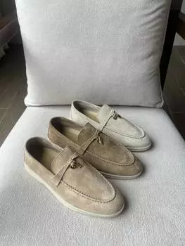 Женские туфли на плоской подошве, повседневные мокасины 35 хаки