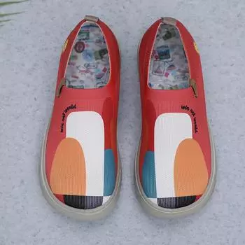 Женские туфли на плоской подошве с антискользящим покрытием, дышащие модные дорожные туфли, повседневная прогулочная обувь для путешествий на открытом воздухе 37 оранжевый