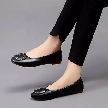 Женские туфли на плоской подошве с круглым носком, удобные туфли для женщин, социальные, популярные, модные, дешевые, ликвидация, не рекламные акции, 2024, трендовая обувь 35