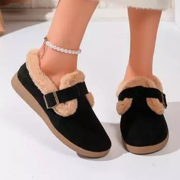 Женские туфли на плоской подошве с мехом, модные ботильоны, теплые хлопковые туфли на среднем каблуке, брендовые повседневные трендовые удобные туфли для ходьбы, Botas Mujer 36 жёлтый