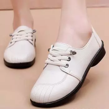 Женские туфли на плоской подошве с мягкой подошвой, удобные нескользящие лоферы, легкие вулканизированные туфли большого размера с круглой головкой, Zapatos Para Mujer 37