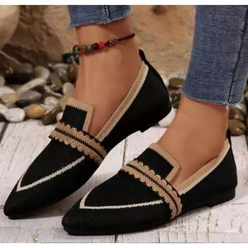 Женские туфли на плоской подошве с острым верхом, однотонные мокасины, неглубокие удобные туфли в стиле Лолита, кроссовки женские, Zapatos De Mujer 36 шоколадный