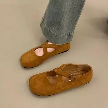 Женские туфли на плоской подошве с ремешками-лоферами, женские туфли с короткими перекрещивающимися ремешками, модные замшевые туфли в стиле ретро, замшевые мокасины 35 красный