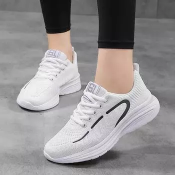 Женские туфли на плоской подошве со шнуровкой для вождения, удобные, повседневные, для прогулок, минималистичные, дышащие, для женских кроссовок, черные EU: 36 чёрный