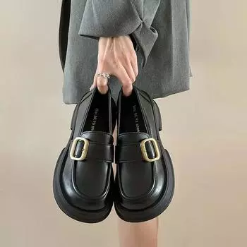 Женские туфли на плоской подошве в стиле преппи, новое поступление, осенние туфли Мэри Джейн с круглым носком, увеличенная высота, студенческое счастье, модные 35