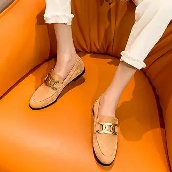 Женские туфли на плоской подошве, весенние модные брендовые женские туфли-лоферы с цепочкой, повседневные туфли-оксфорды на плоской подошве в британском стиле 38 белый