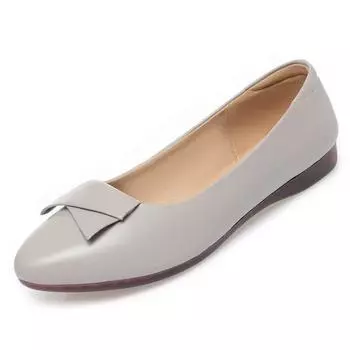 Женские туфли на плоской подошве, весенняя нескользящая обувь для мам, женская повседневная женская обувь на плоской подошве большого размера 35 бежевый