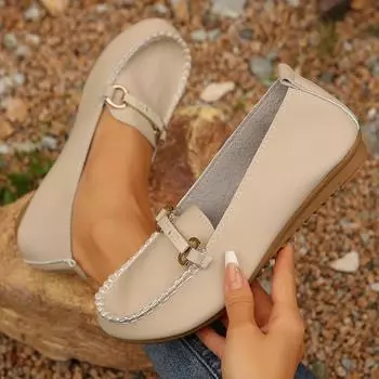 Женские туфли на плоской подошве весна-осень модные удобные туфли-лоферы без застежек новые трендовые повседневные удобные туфли-лодочки для женщин Zapatos De Mujer 35