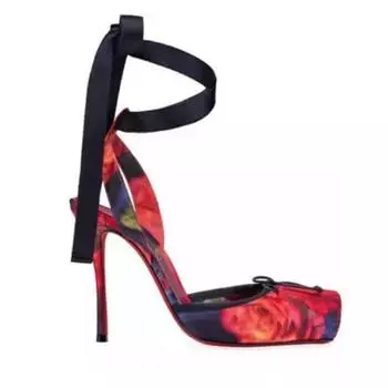 Женские туфли на шнуровке на высоком каблуке с квадратным носком и тонким каблуком, туфли-лодочки на платформе, женские плиссированные босоножки с открытой пяткой, роскошные свадебные босоножки 35