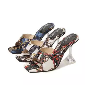 Женские туфли на шпильке с глубоким вырезом и кристаллами, сексуальные и модные туфли на каблуке 9 см WZ 35 чёрный