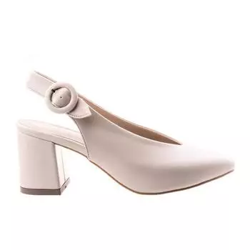 Женские туфли на среднем каблуке из веганской кожи