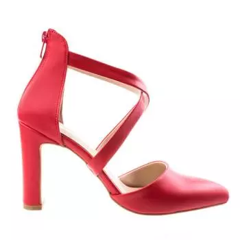 Женские туфли на среднем каблуке из веганской кожи