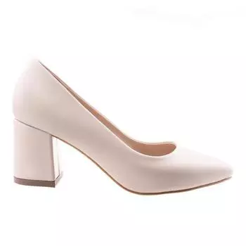 Женские туфли на среднем каблуке из веганской кожи