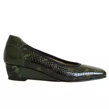 Женские туфли на танкетке из натуральной кожи