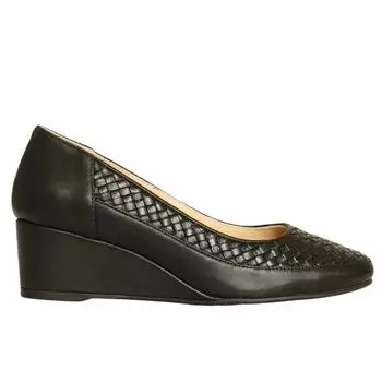 Женские туфли на танкетке из натуральной кожи