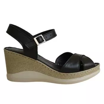 Женские туфли на танкетке из натуральной кожи