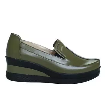 Женские туфли на танкетке из натуральной кожи