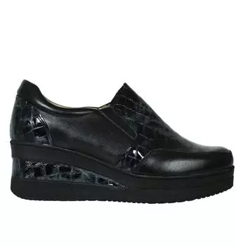 Женские туфли на танкетке из натуральной кожи