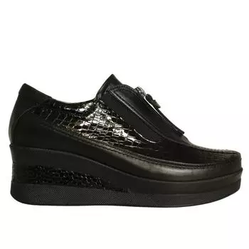 Женские туфли на танкетке из натуральной кожи