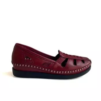 Женские туфли на танкетке из натуральной кожи