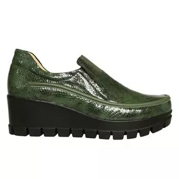 Женские туфли на танкетке из натуральной кожи