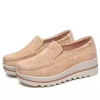 Женские туфли на танкетке, маленькие размеры, одинарные туфли, женские туфли на высоком каблуке для мам, осенние туфли для отдыха на природе 35