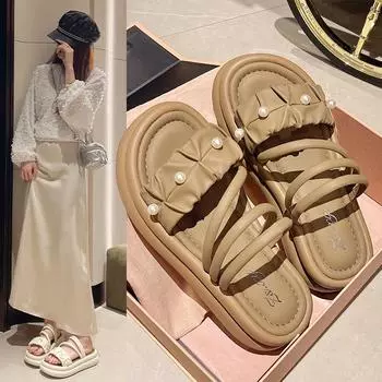 Женские туфли на танкетке с регулируемым каблуком 35 белый