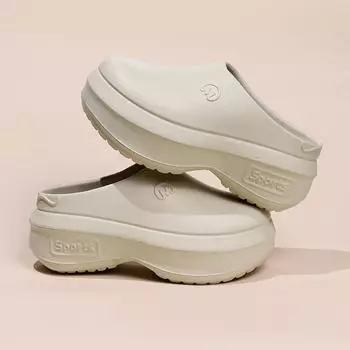 Женские туфли на толстой подошве с большим носком легкие нескользящие тапочки 3 цвета 36-41 36-37