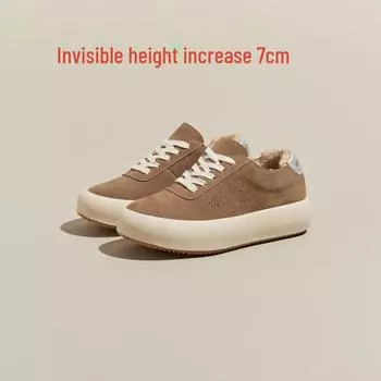 Женские туфли на толстой подошве в стиле ретро из бархата, увеличивающие рост: 2023 Милый уродливый дизайн хлеба со звездами 38