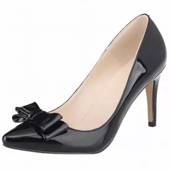 Женские туфли на высоком каблуке 9 см, красные, черные, сексуальные лодочки с острым носком, на тонком каблуке, женские свадебные туфли для вечеринки, милые свадебные туфли 35