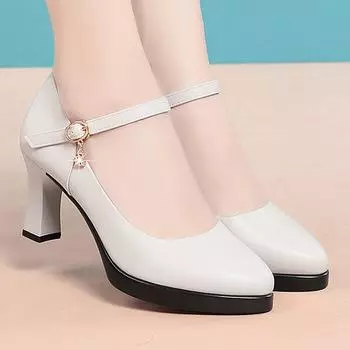 Женские туфли на высоком каблуке для офиса, бизнеса, женской модели, показа моделей, женских модных туфель 35 бежевый