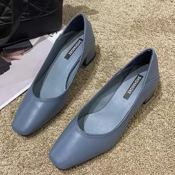 Женские туфли на высоком каблуке для рабочего места, сексуальные женские туфли, элегантные туфли на высоком каблуке с квадратным носком 36 хаки