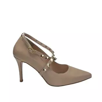 Женские туфли на высоком каблуке из натуральной кожи