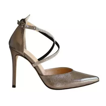 Женские туфли на высоком каблуке из натуральной кожи