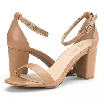 Женские туфли на высоком каблуке, летние, на низком каблуке, сексуальные, с ремешком на щиколотке, босоножки, толстый каблук, открытые носки, свадебные туфли, большой размер 35