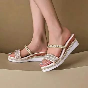 Женские туфли на высоком каблуке, летняя пляжная обувь, новые шлепанцы с квадратным носком, сандалии, брендовые женские туфли с открытым носком, туфли-лодочки 36